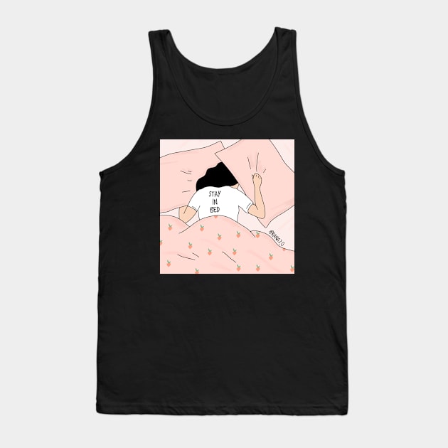 Stay in bed Tank Top by Ranaawadallah